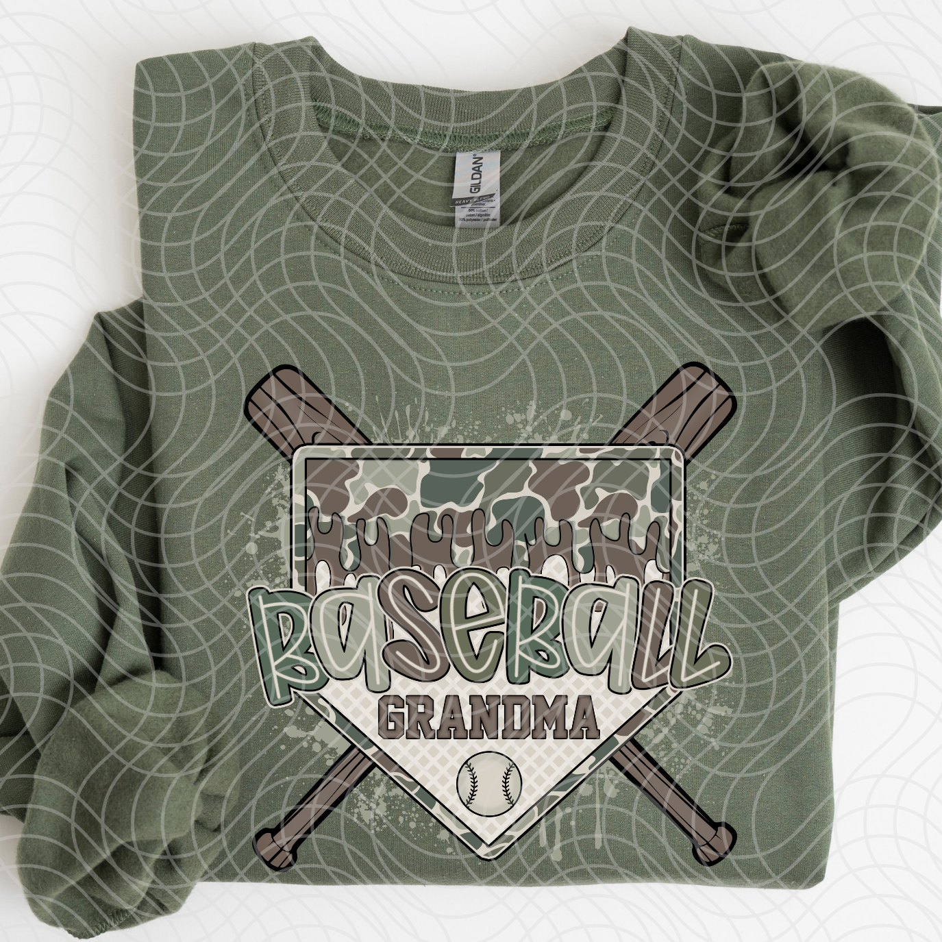 BASEBALL GRANDMA CAMO - DTF TRANSFER