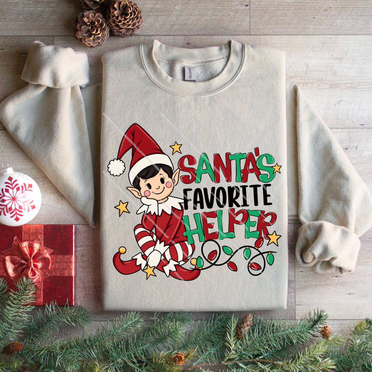SANTAS FAVORITE HELPER BOY - DTF TRANSFER