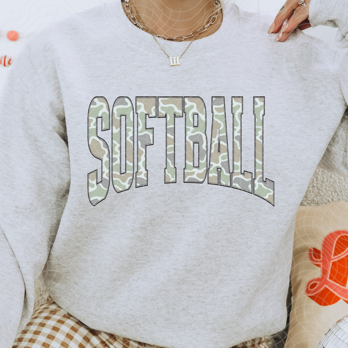 SOFTBALL LIGHT CAMO - DTF TRANSFER