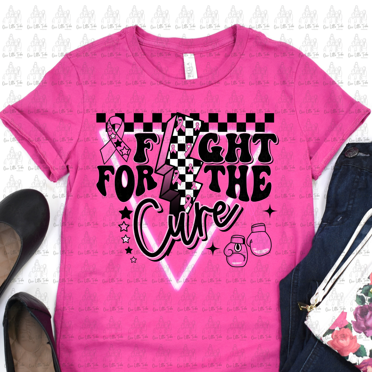 FIGHT FOR THE CURE BOXING GLOVES - DTF TRANSFER