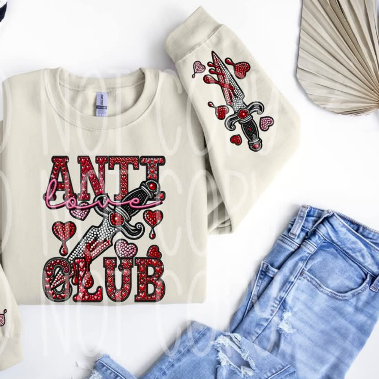 ANTI LOVE CLUB W/ SLEEVE - DTF TRANSFER