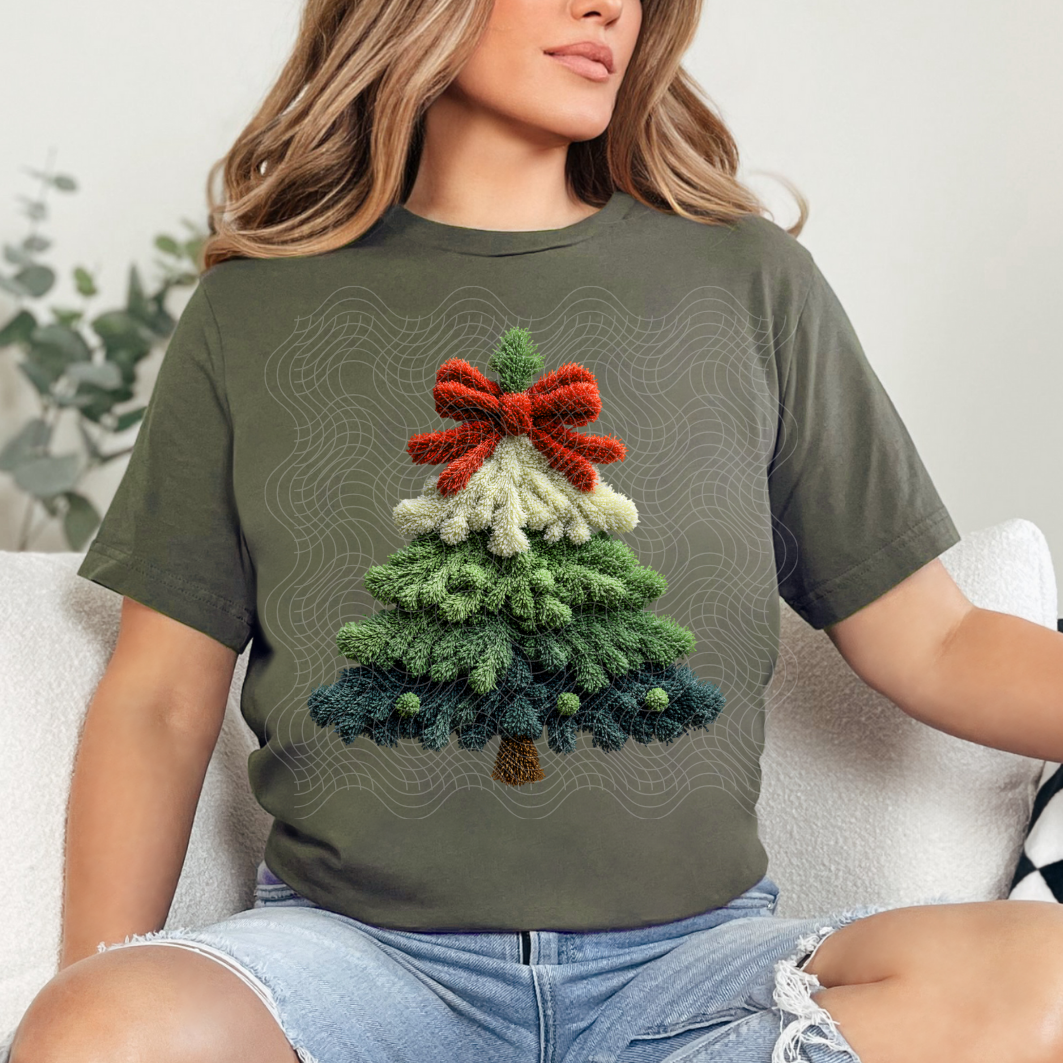 FAUX YARN CHRISTMAS TREE - DTF TRANSFER