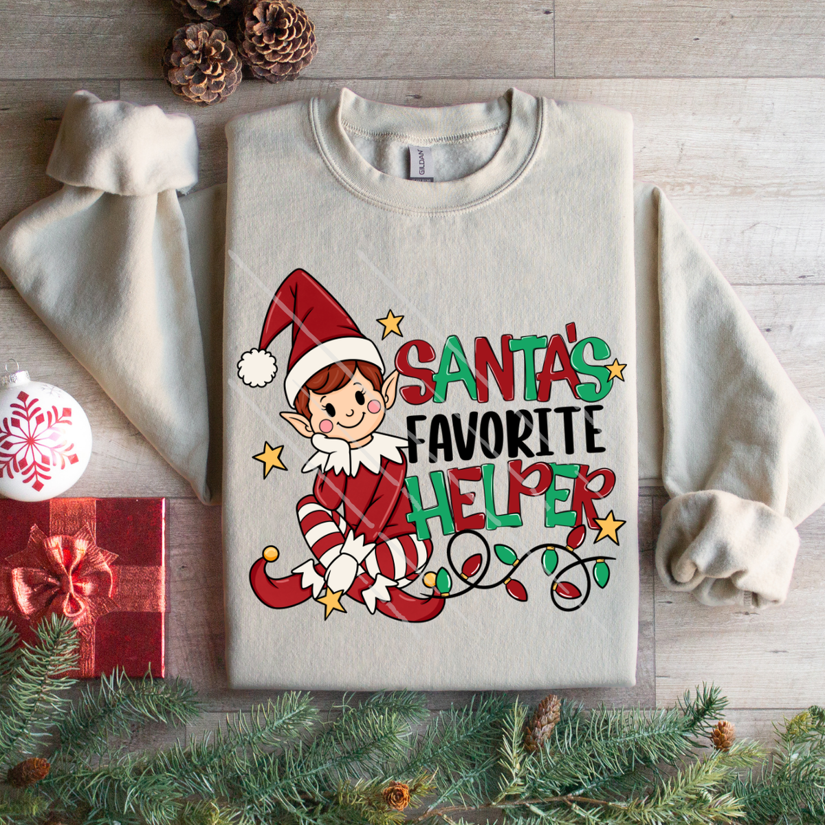 SANTAS FAVORITE HELPER BOY - DTF TRANSFER