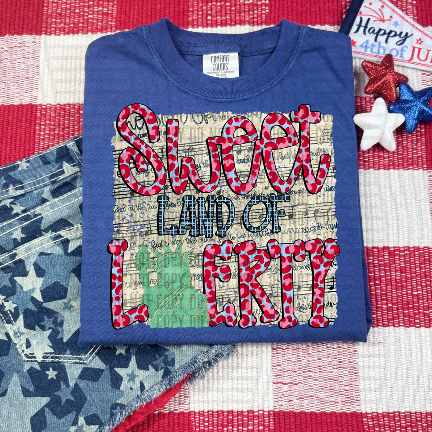SWEET LAND OF LIBERTY MUSICAL - DTF TRANSFER