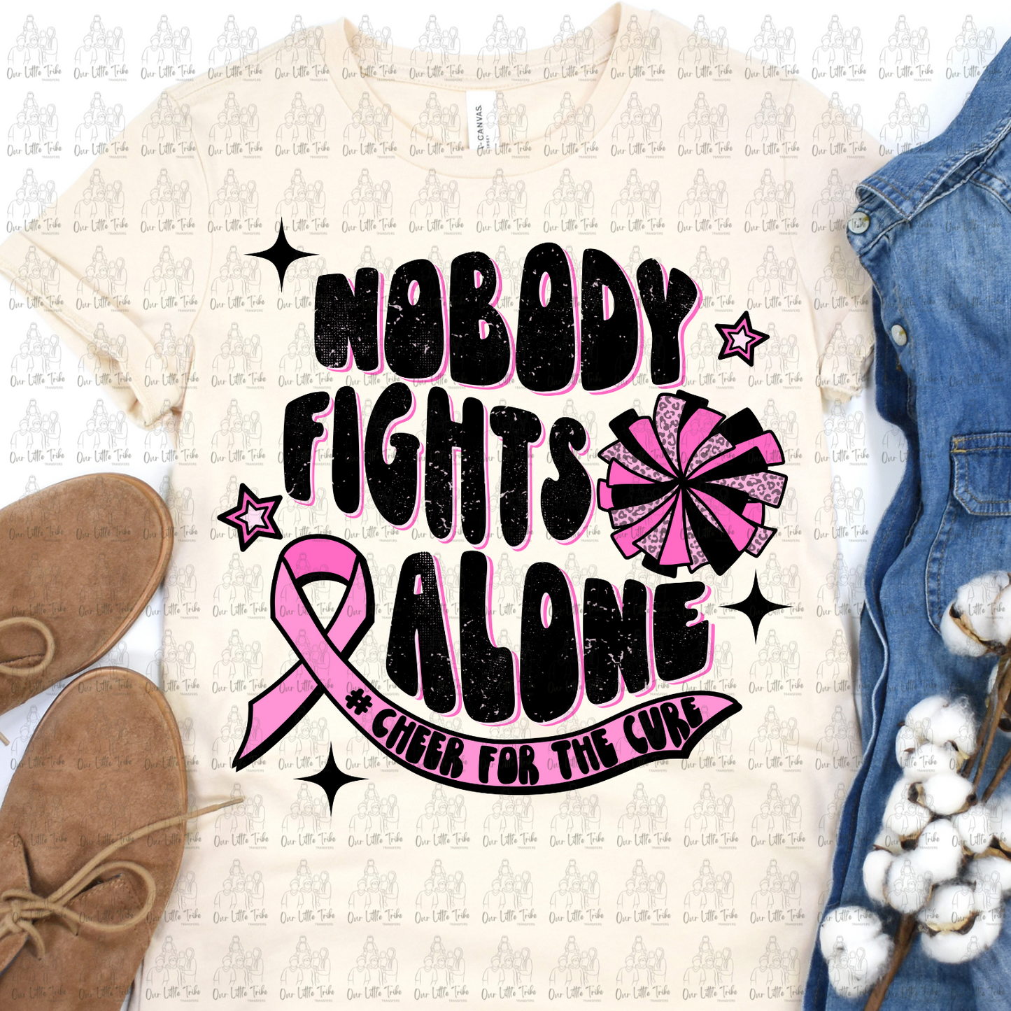 NOBODY FIGHTS ALONE CHEER - DTF TRANSFER