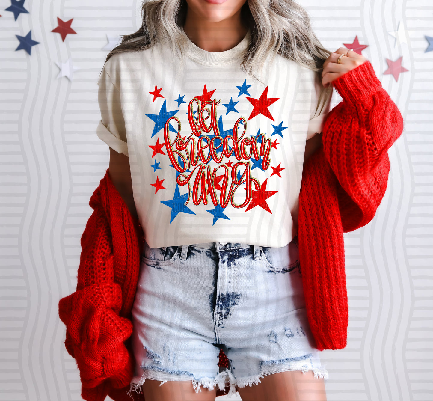 LET FREEDOM RING RED - DTF TRANSFER