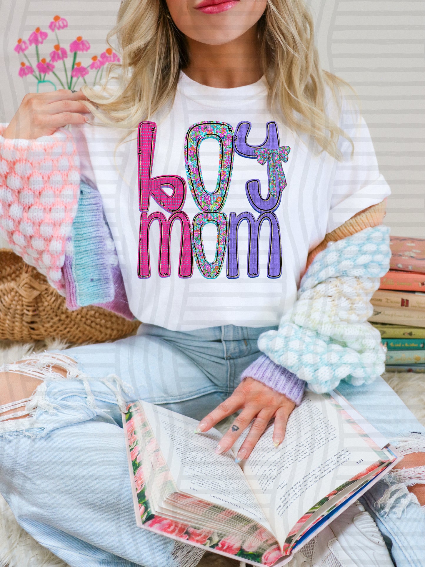 FLORAL BOY MOM - DTF TRANSFER