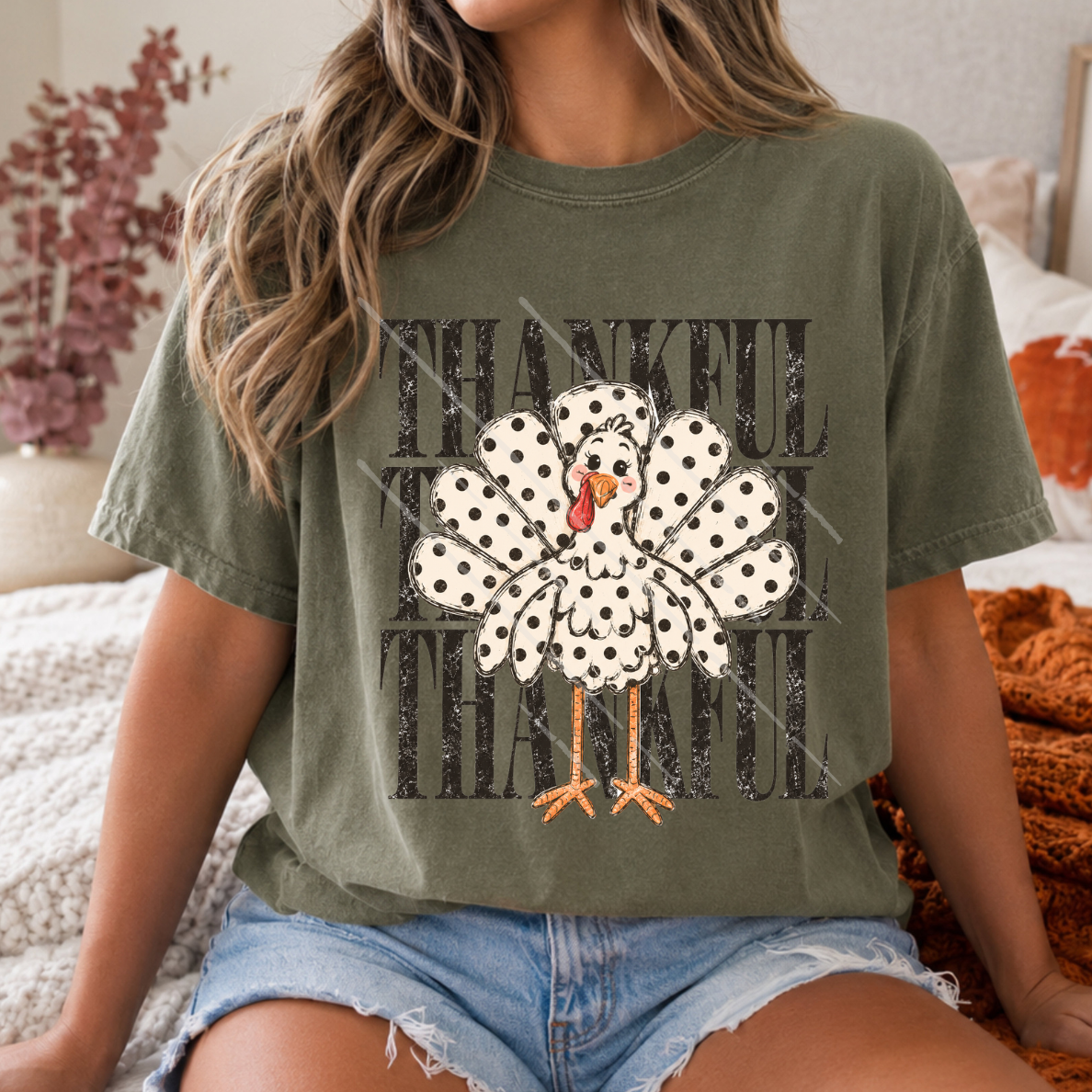 THANKFUL POLKA DOT TURKEY - DTF TRANSFER