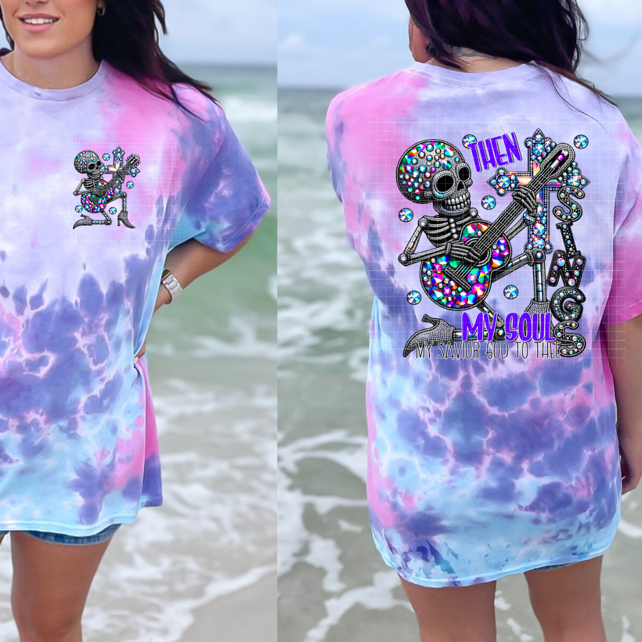 THEN SINGS MY SOUL RHINESTONES W/ GHOST POCKET - DTF TRANSFER