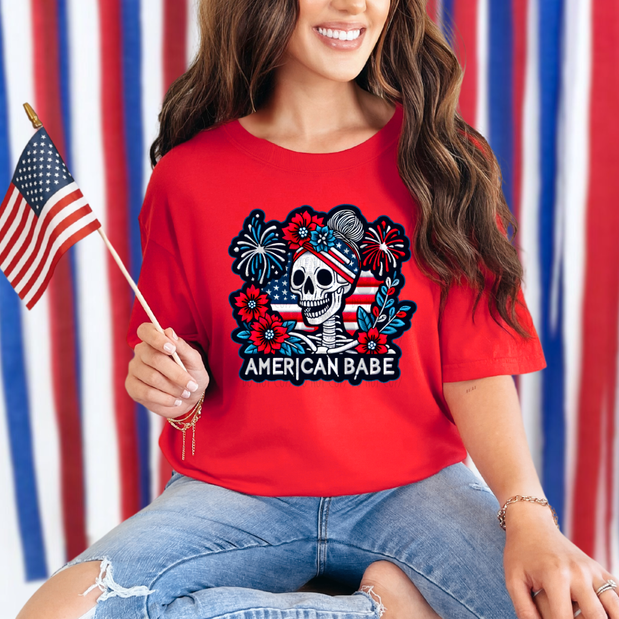 AMERICAN BABE SKELLIE - DTF TRANSFER