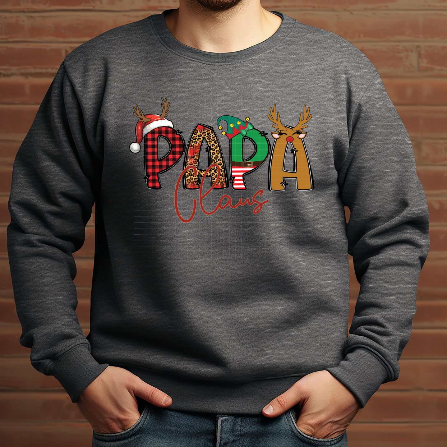 DOODLE PAPA CLAUS - DTF TRANSFER