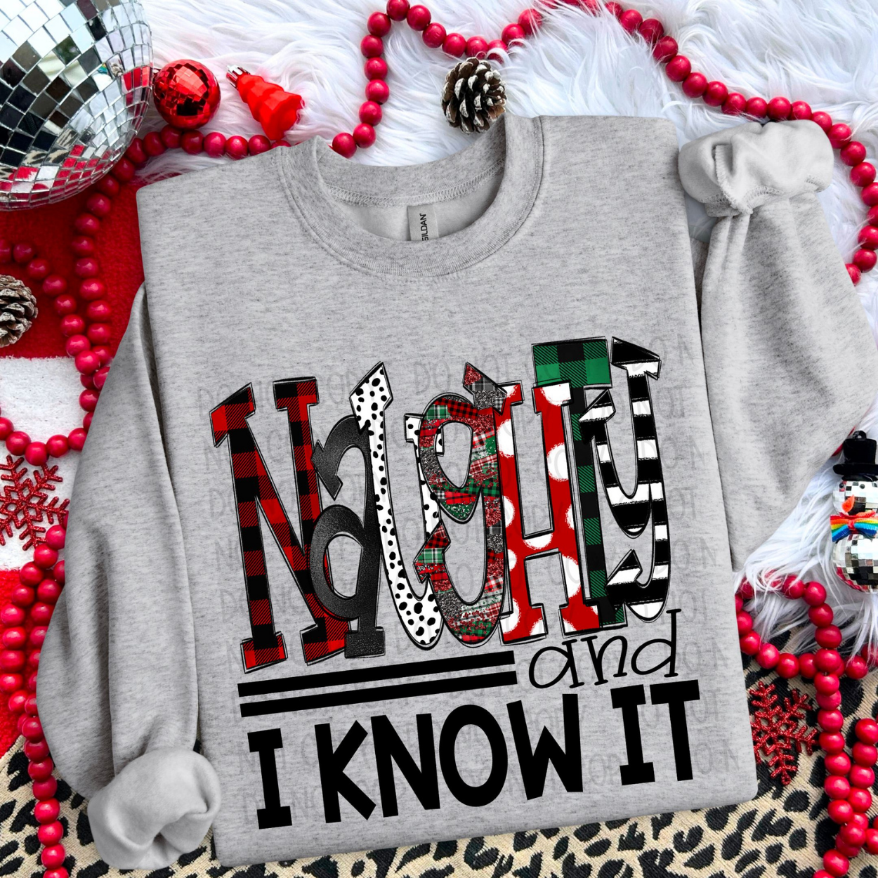 NAUGHTY AND I KNOW IT - DTF TRANSFER