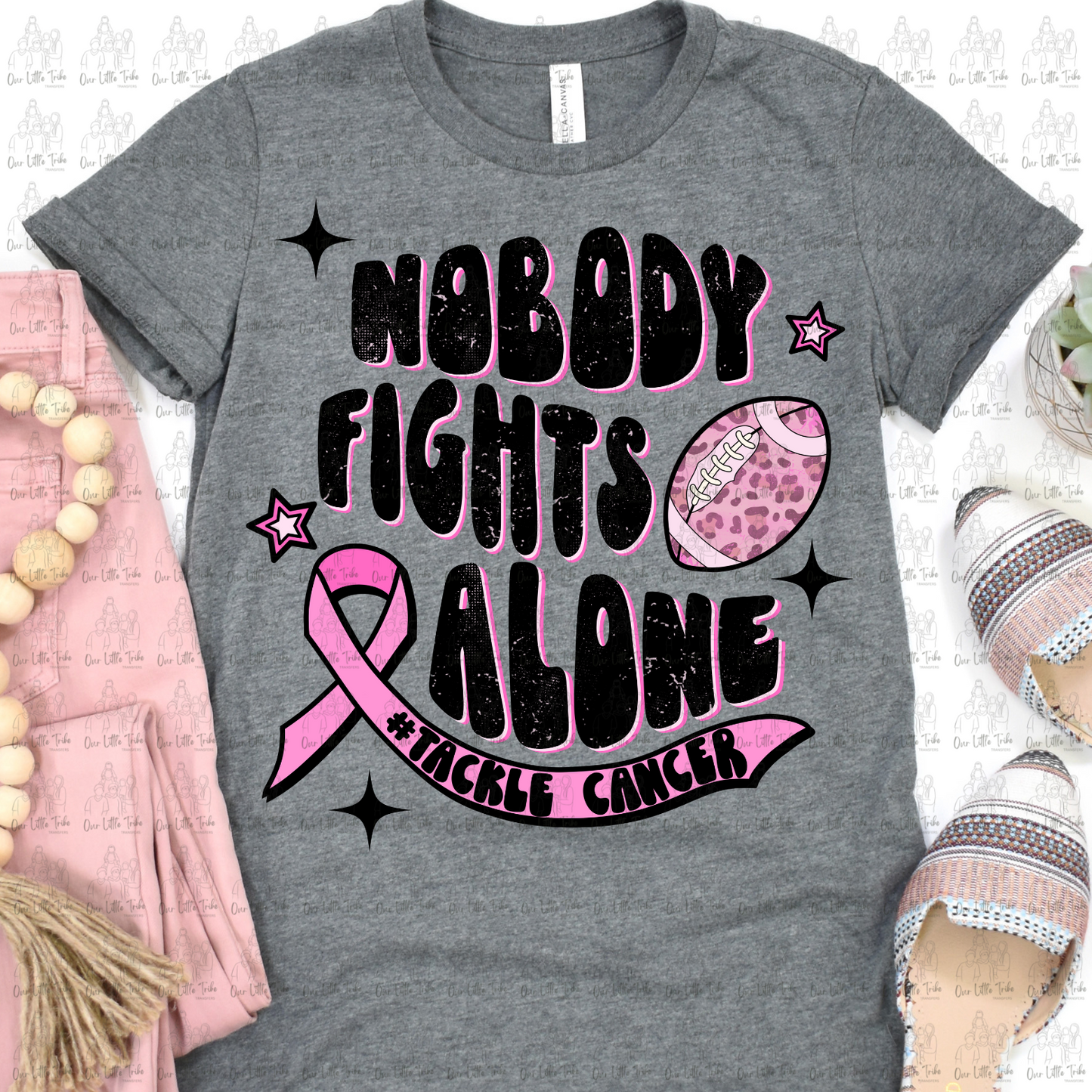 NOBODY FIGHTS ALONE FOOTBALL - DTF TRANSFER