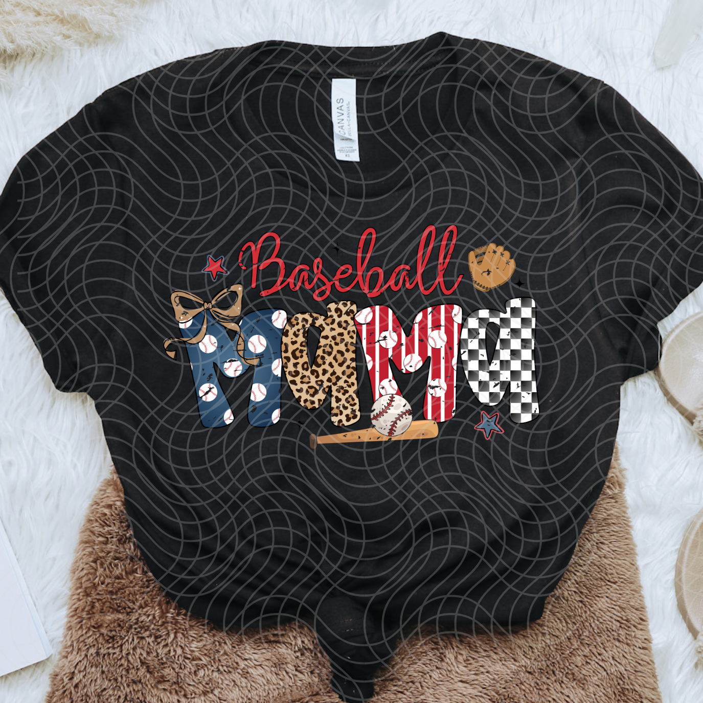 BASEBALL MAMA DISTRESSED - DTF TRANSFER