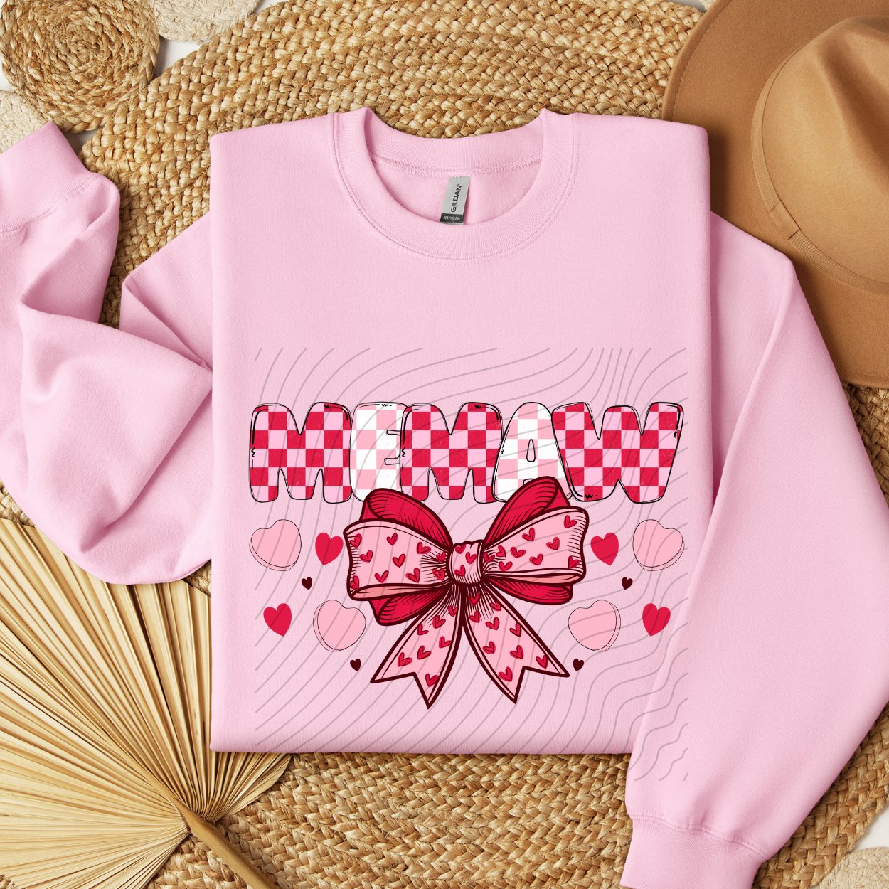 MEMAW PINK RED CHECK - DTF TRANSFER