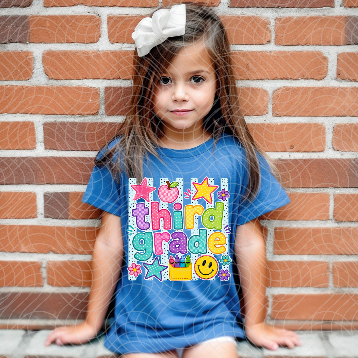 THIRD GRADE POLKA DOT STRIPES - DTF TRANSFER