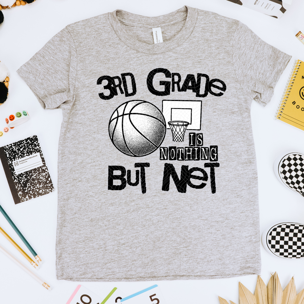 NOTHING BUT NET BLK, THIRD GRADE - DTF TRANSFER