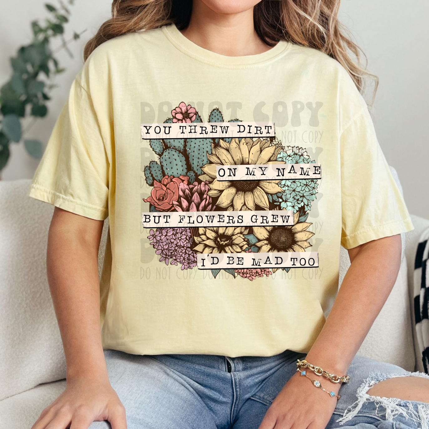 FLOWERS GREW - DTF TRANSFER