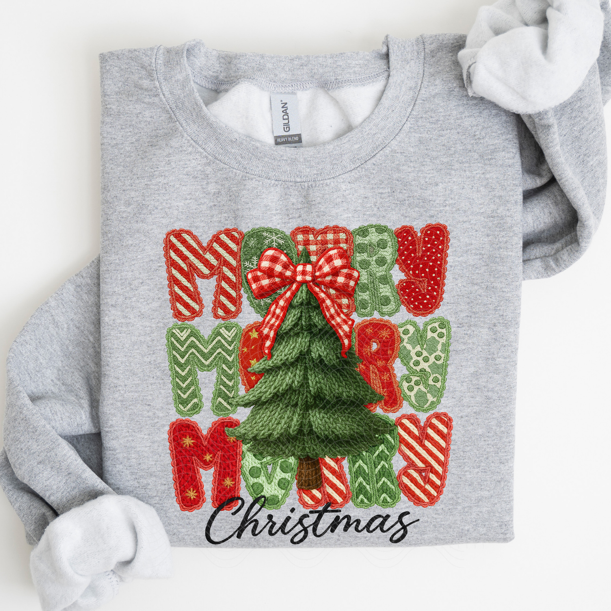 MERRY CHRISTMAS STACKED - DTF TRANSFER