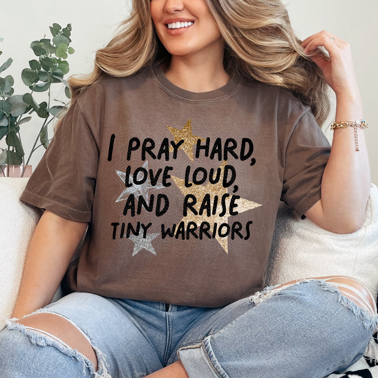 PRAY HARD LOVE LOUD BLK - DTF TRANSFER
