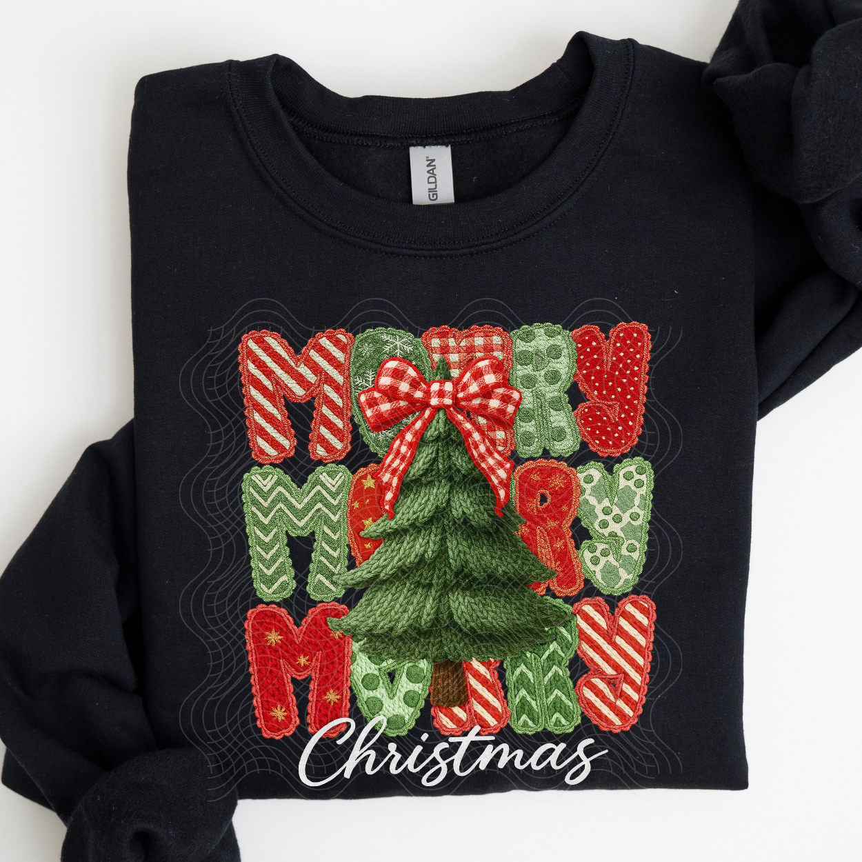 MERRY CHRISTMAS STACKED - DTF TRANSFER