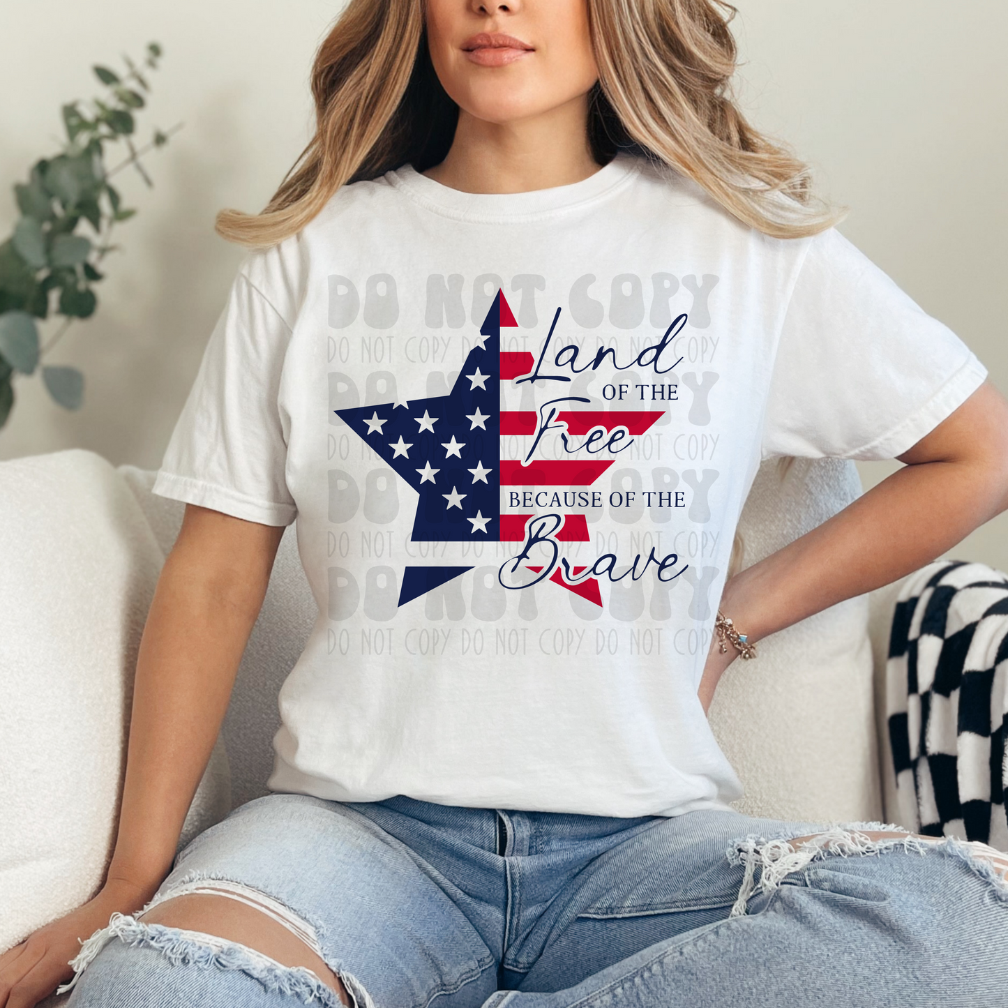 LAND OF THE FREE STAR - DTF TRANSFER