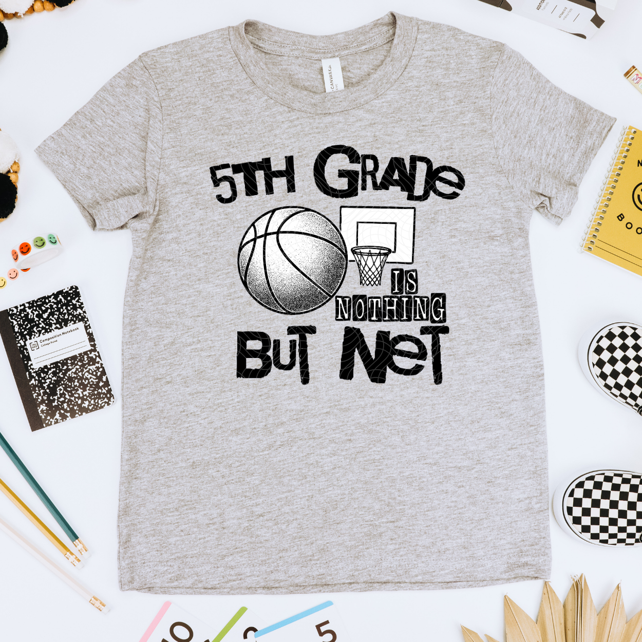 NOTHING BUT NET BLK, FIFTH GRADE - DTF TRANSFER