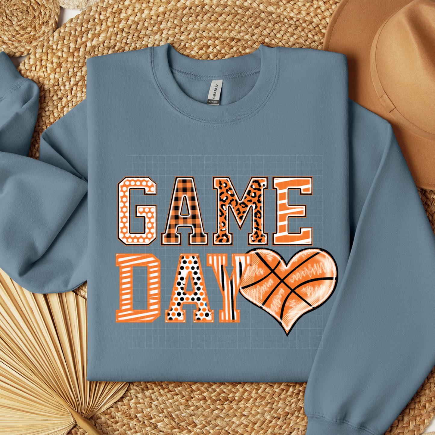 GAME DAY BASKETBALL DOODLE LETTERS - DTF TRANSFER