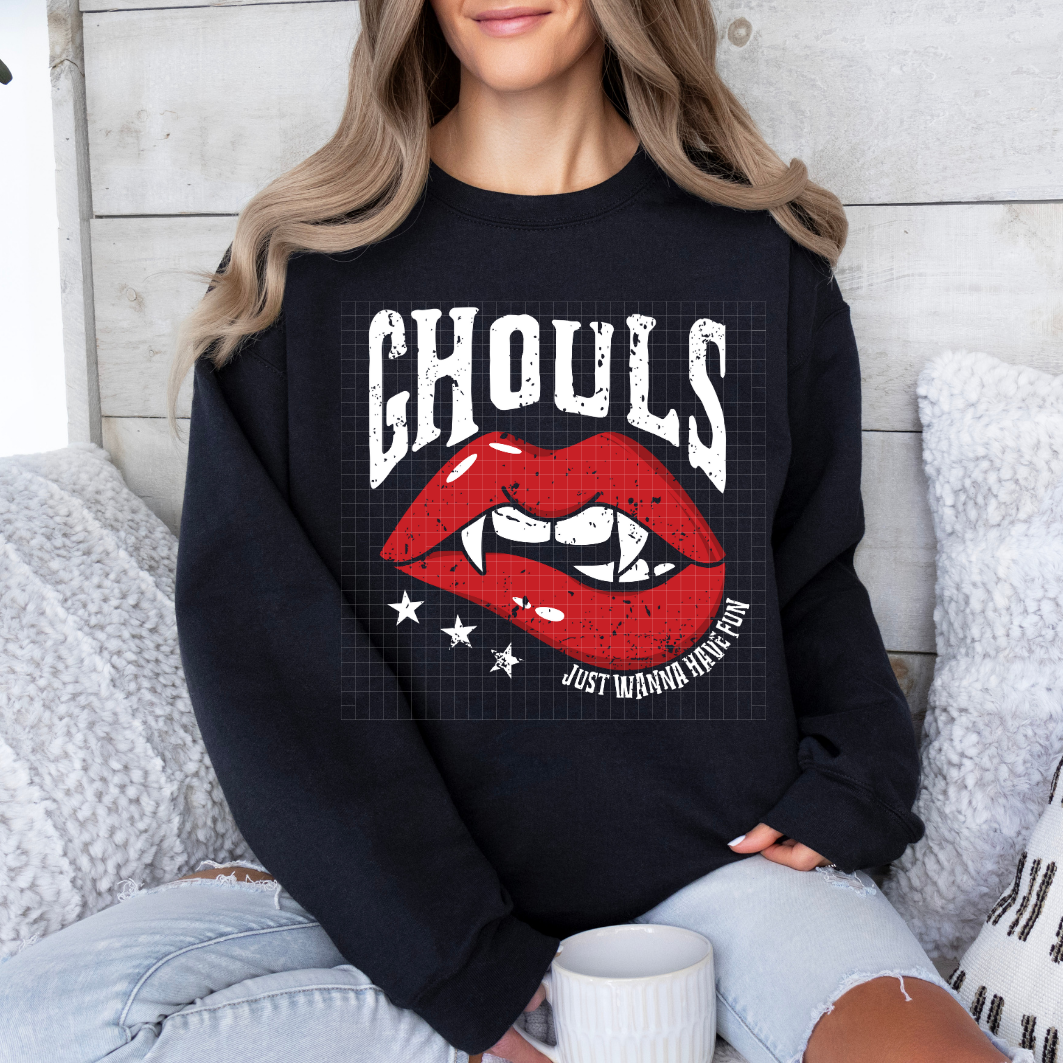 GHOULS JUST WANNA HAVE FUN WHT - DTF TRANSFER