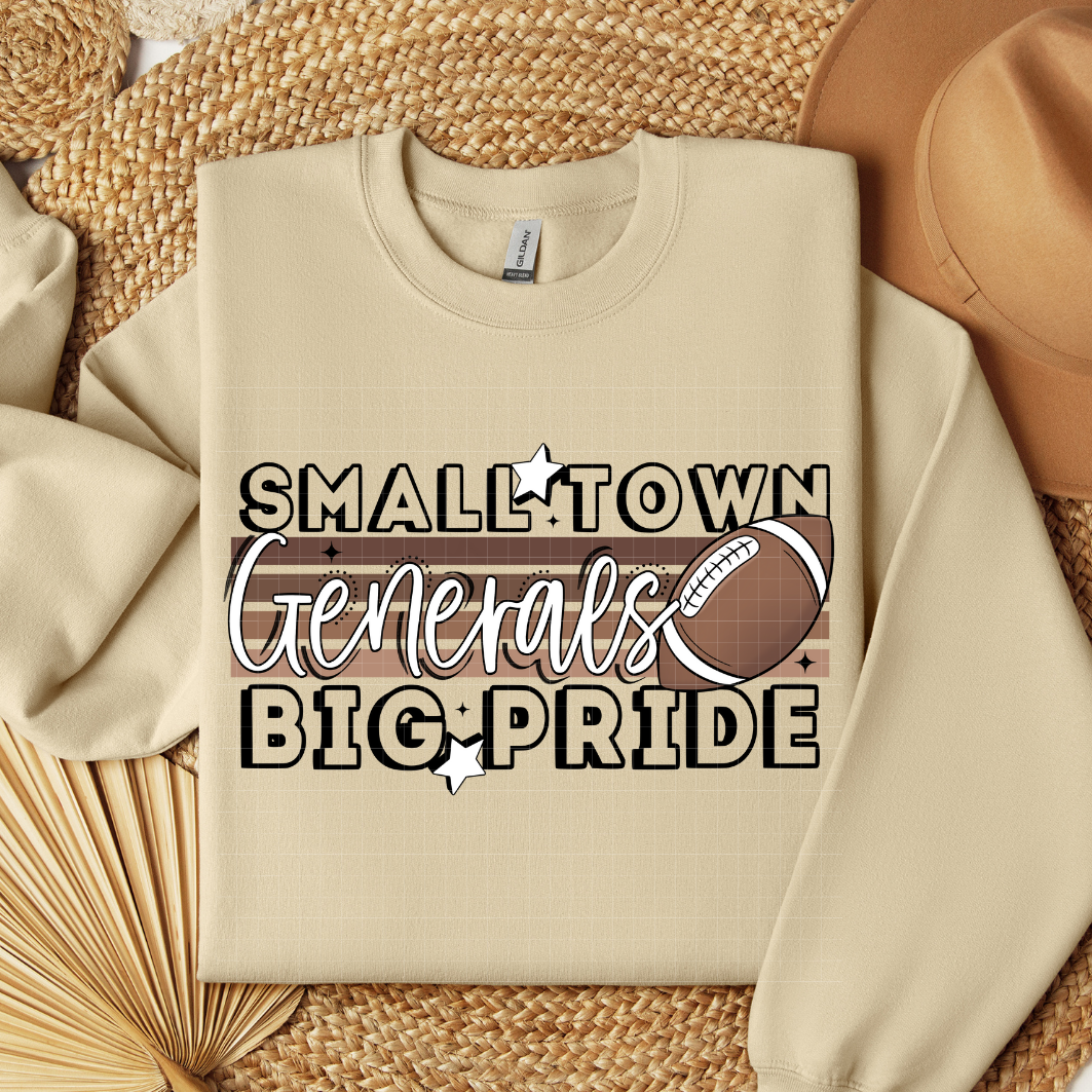 NEUTRALS SMALL TOWN BIG PRIDE - GENERALS - DTF TRANSFER