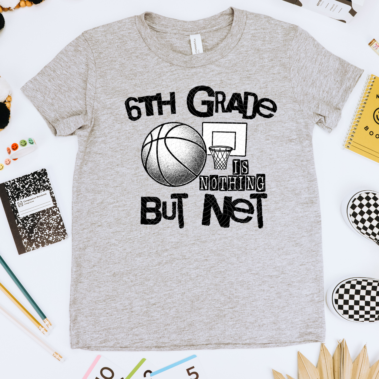 NOTHING BUT NET BLK, SIXTH GRADE - DTF TRANSFER