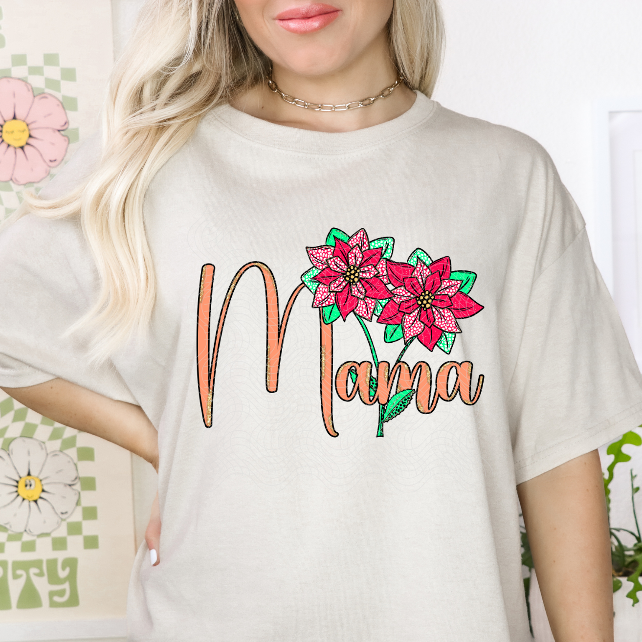 MAMA DECEMBER FLOWER - DTF TRANSFER