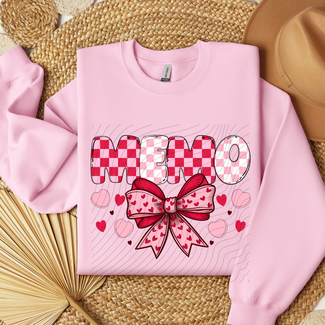 MEMO PINK RED CHECK - DTF TRANSFER