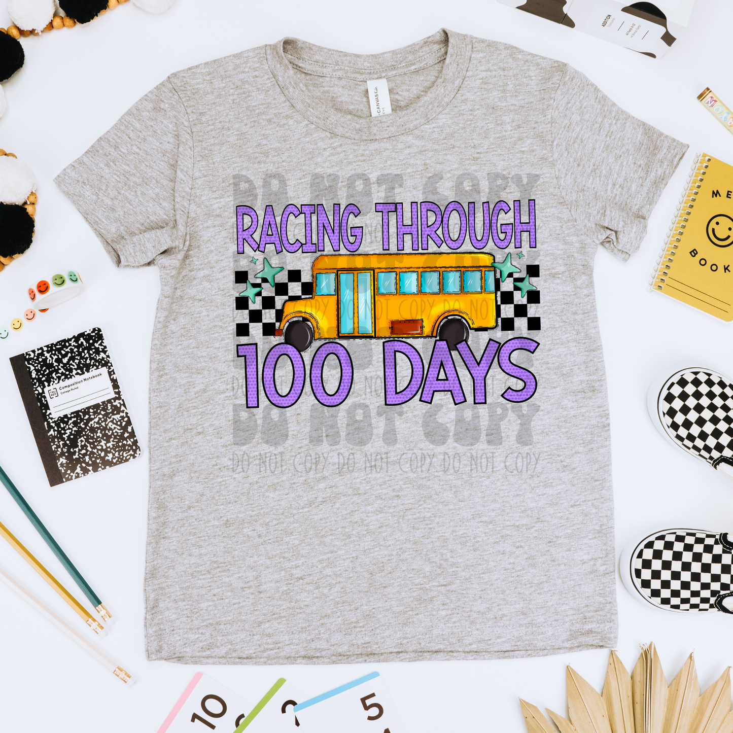 RACING THROUGH 100 DAYS PURPLE - DTF TRANSFER