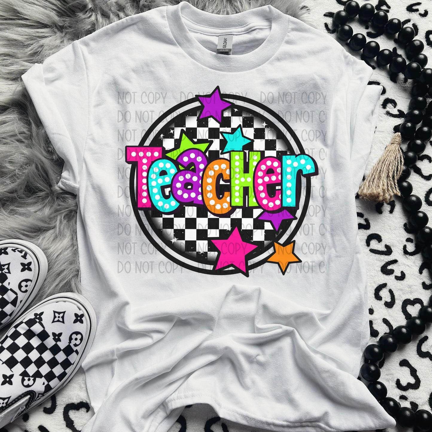 TEACHER BRIGHT COLORS - DTF TRANSFER