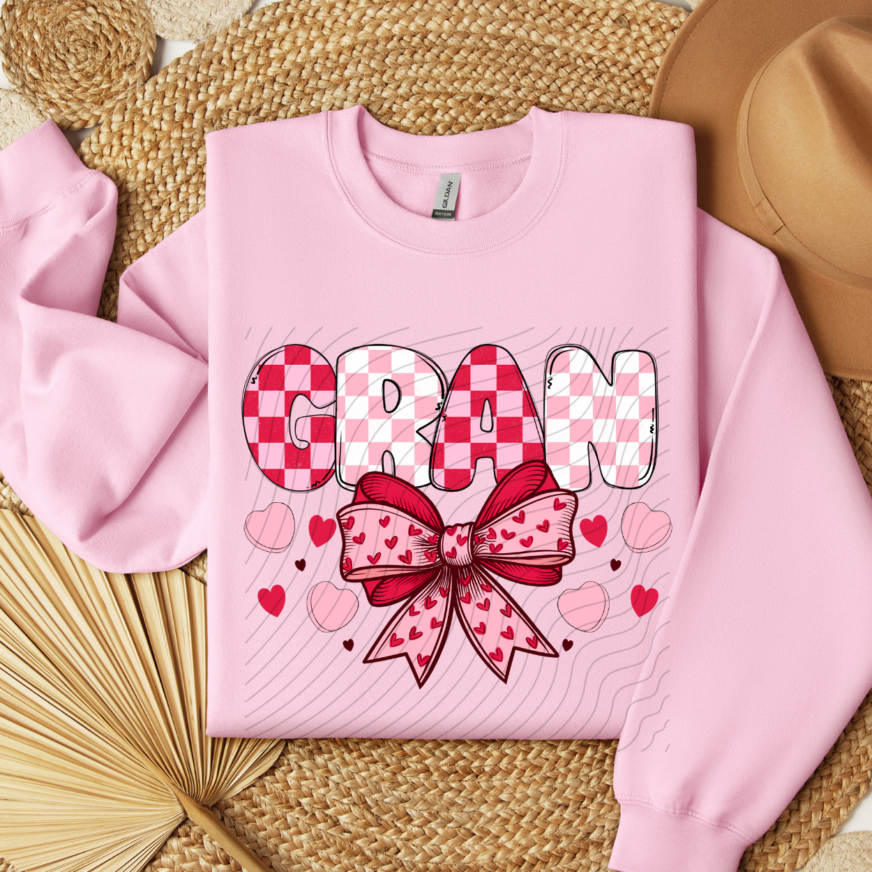 GRAN PINK RED CHECK - DTF TRANSFER