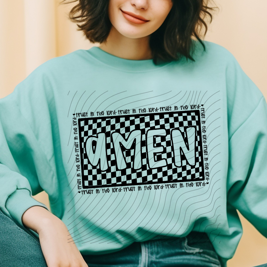 AMEN, BLK - DTF TRANSFER