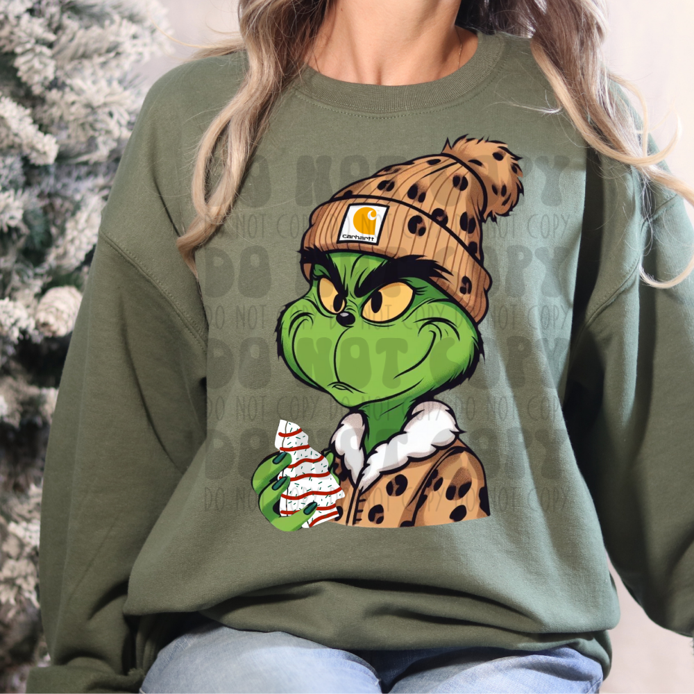 LEOPARD GREEN GUY TREE CAKE - DTF TRANSFER