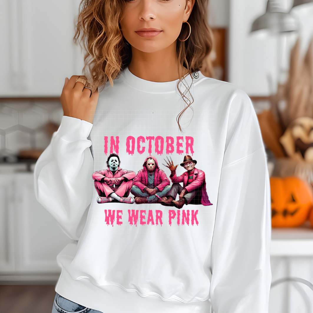 OCT WE WEAR PINK HORROR 3 - DTF TRANSFER