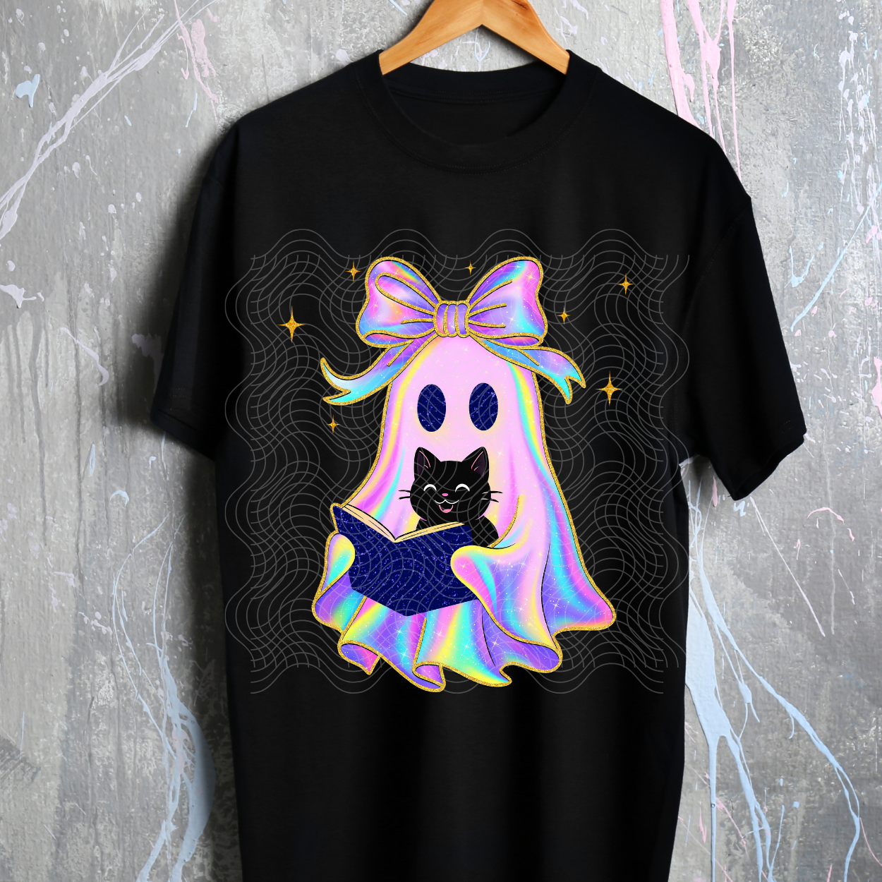 IRIDESCENT KITTY GHOST - DTF TRANSFER