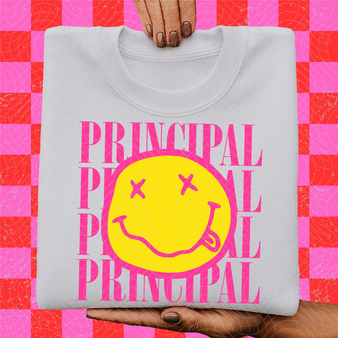 PRINCIPAL SMILEY PINK - DTF TRANSFER