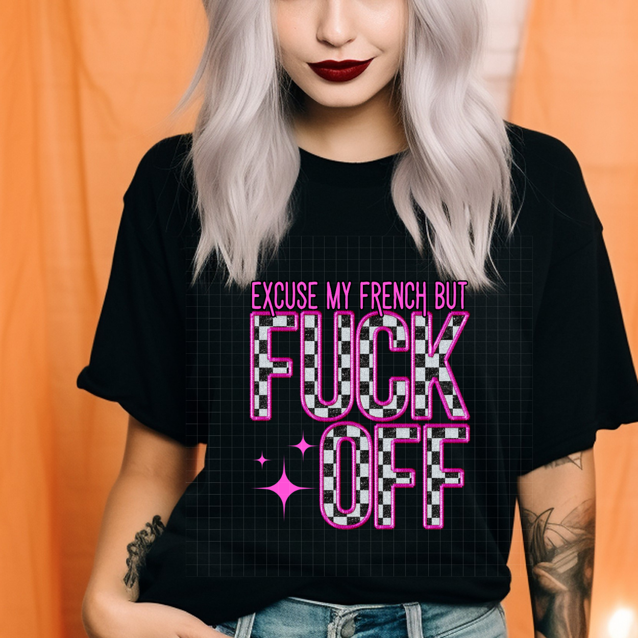 EXCUSE MY FRENCH PINK - DTF TRANSFER