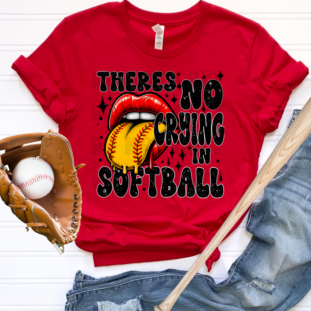 THERES NO CRYING IN SOFTBALL - DTF TRANSFER