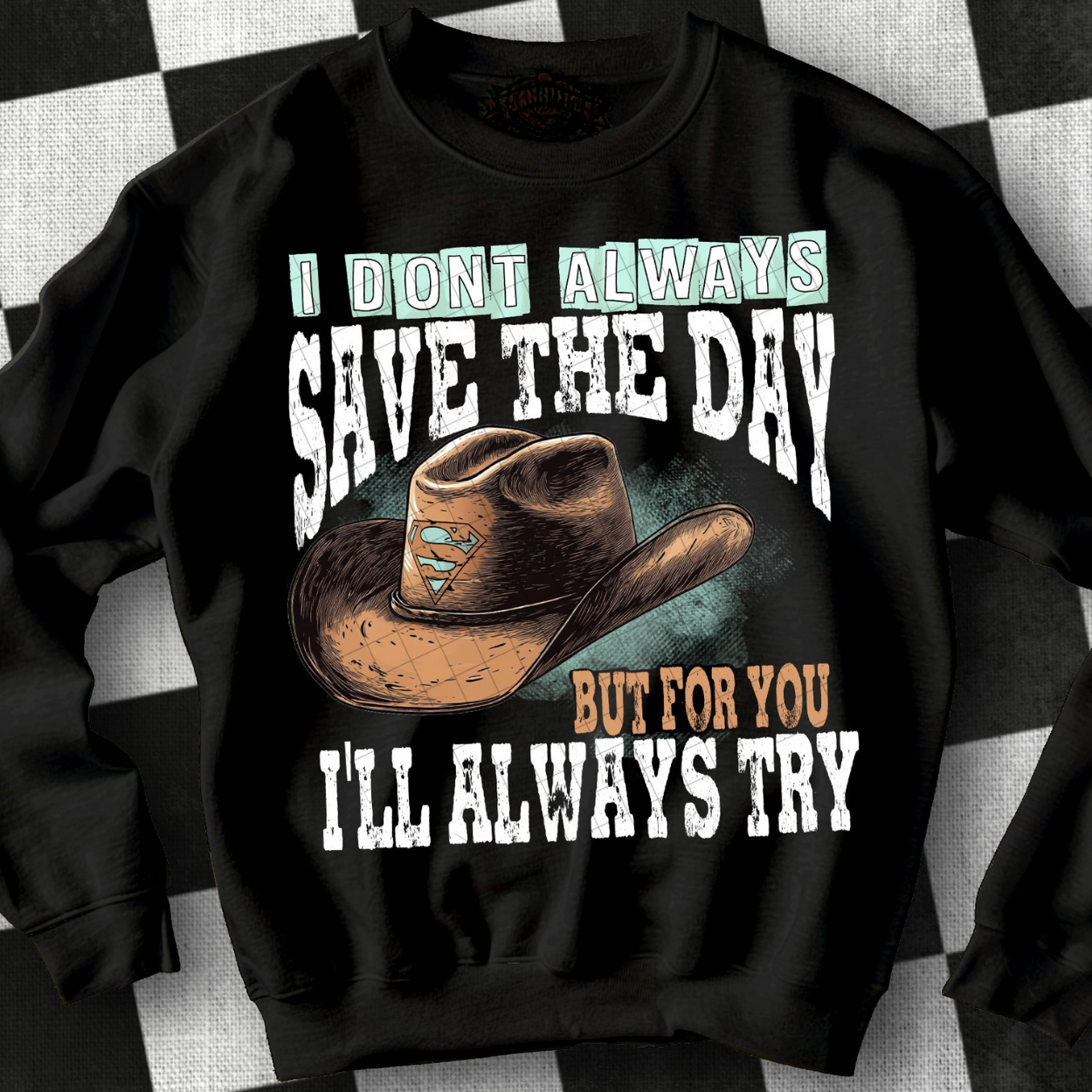 SAVE THE DAY WHT TEXT - DTF TRANSFER