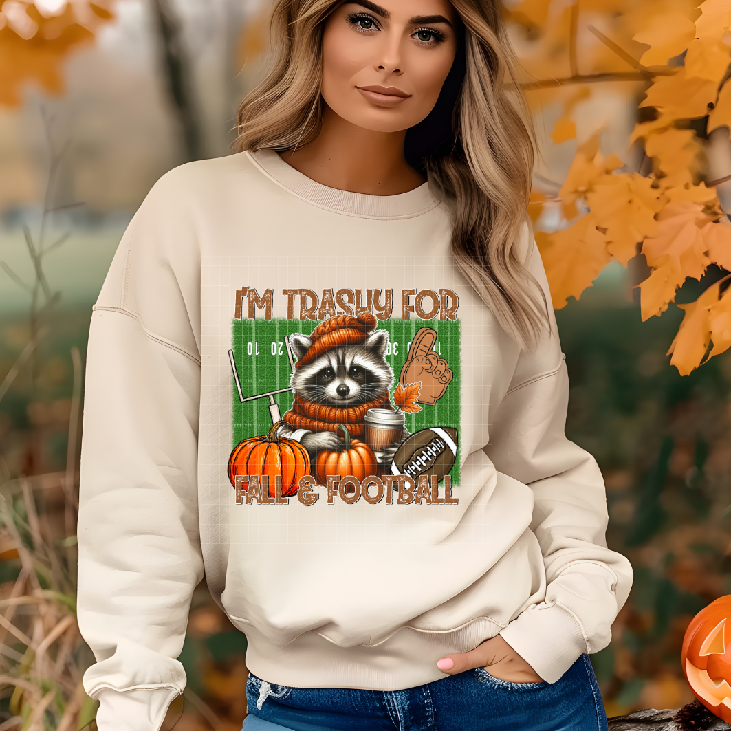 TRASHY FOR FALL AND FOOTBALL - DTF TRANSFER