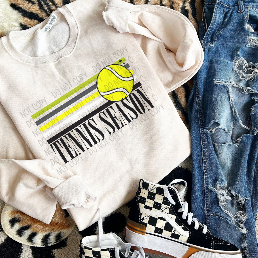 RETRO STRIPE TENNIS SEASON - DTF TRANSFER