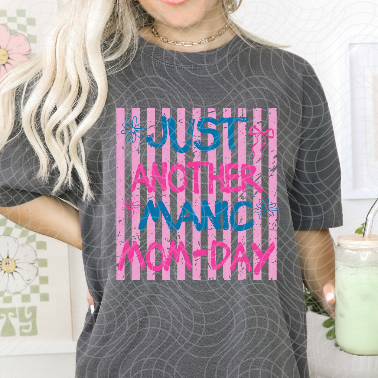 MANIC MOM DAY STRIPE - DTF TRANSFER