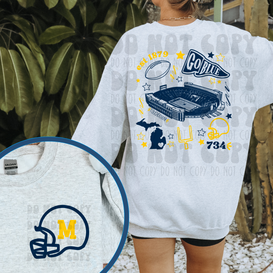 WOLVERINES COLLAGE W/ POCKET - DTF TRANSFER