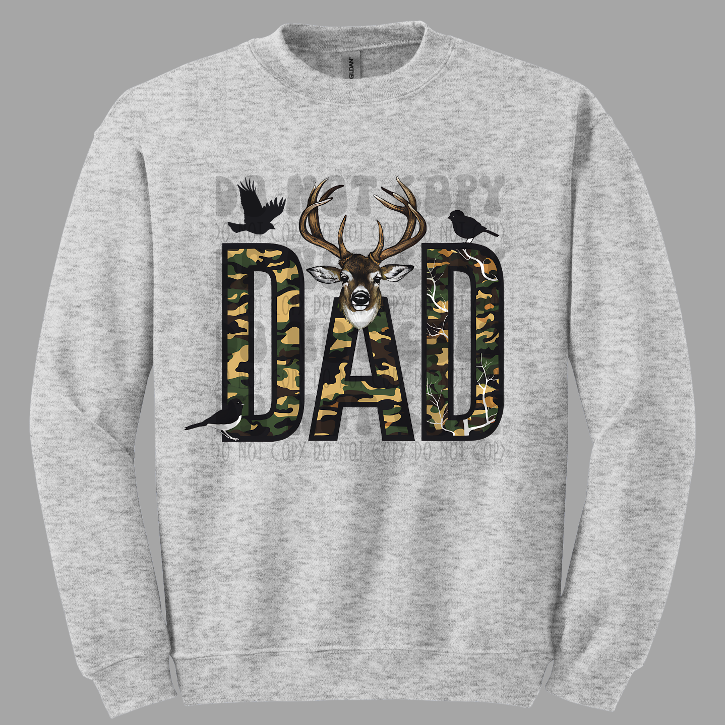 DAD DEER CAMO - DTF TRANSFER