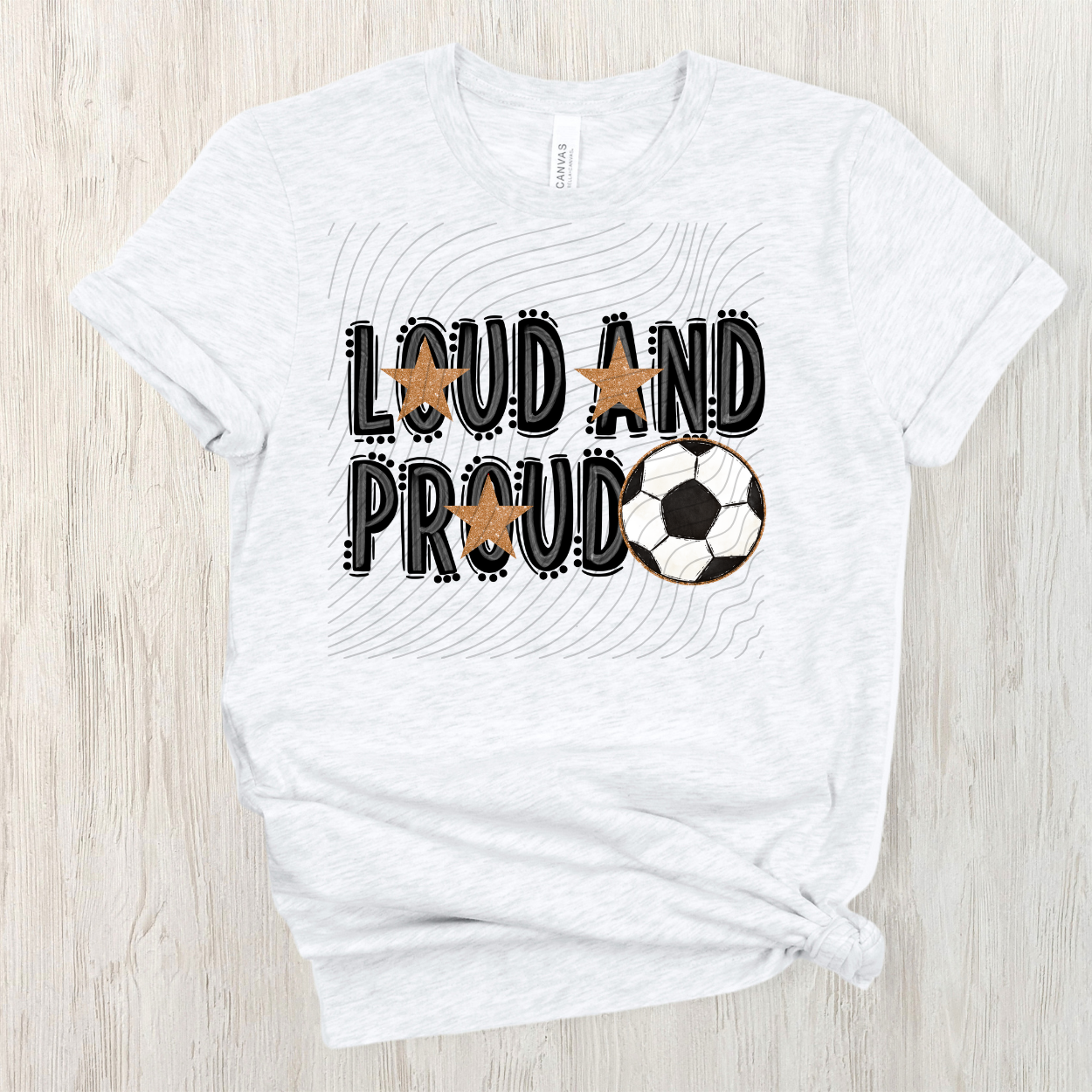 SOCCER LOUD AND PROUD, BLACK - DTF TRANSFER